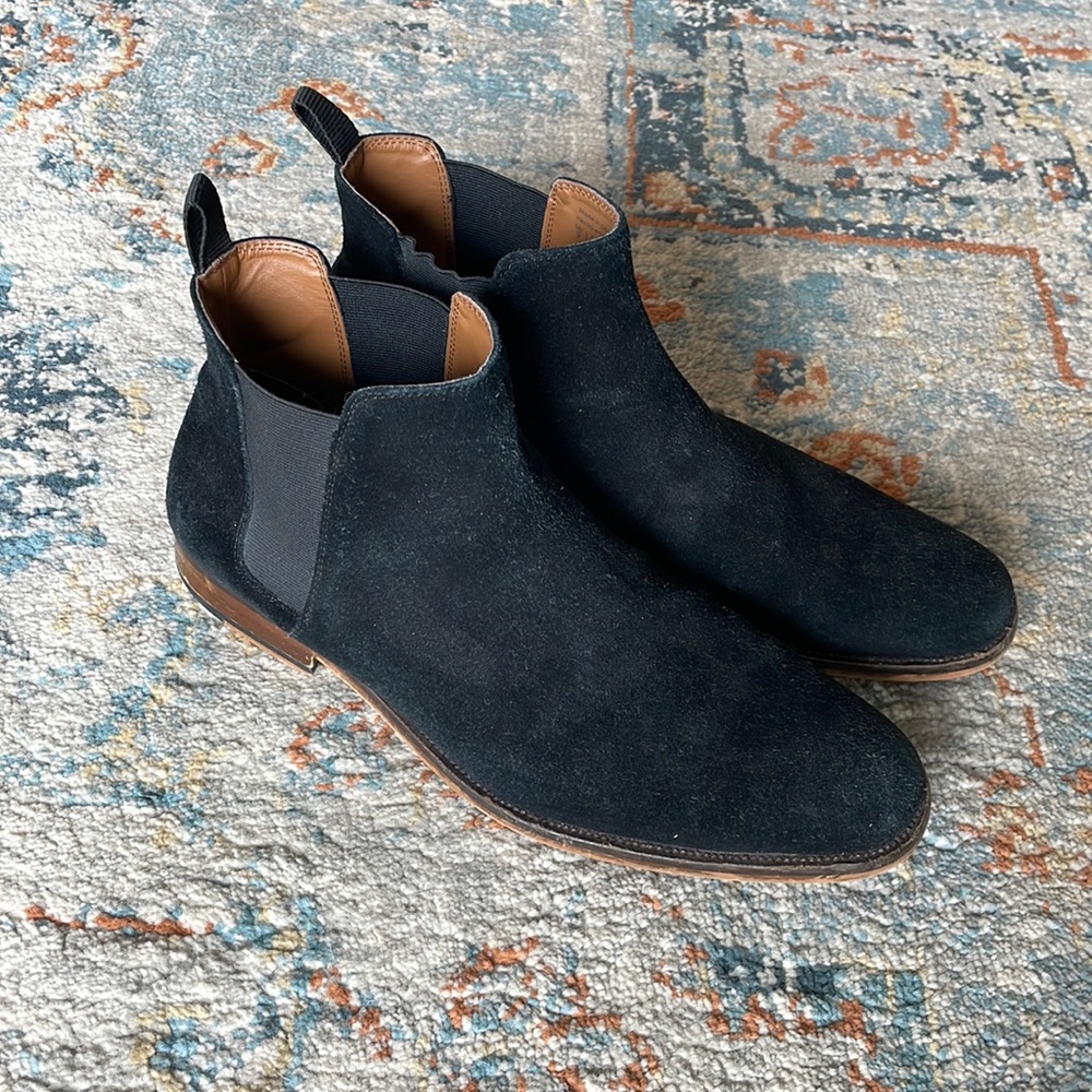 MENS Aldo Black Suede Shoes Size 9